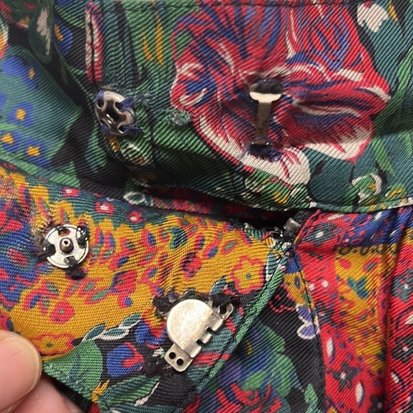 Vintage Ports International Paisley Maximalist Full Flowy Silky Midi Skirt Lined - Picture 7 of 9